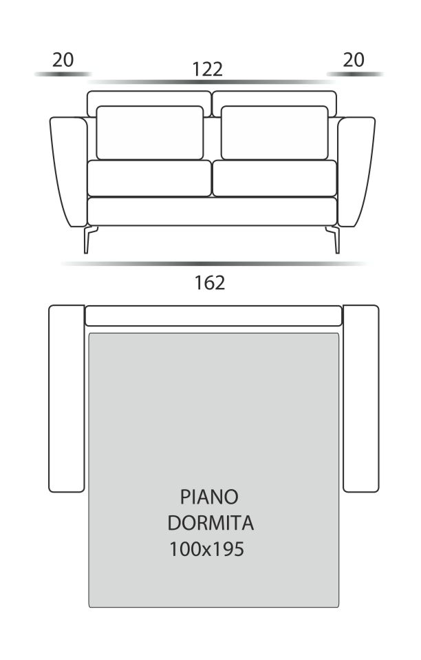 Диваны Divano 2 Posti Maxi Spaziorelaxitalia  Brando Letto Brando Letto Divano 2 Posti Maxi - Вид №8