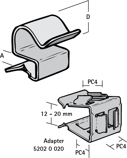 52021454 Крепление для труб  Britclips® PC Клипсы для стальных балок для балок WALRAVEN  - Вид №1