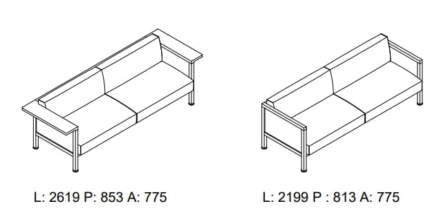 3-местный тканевый диван Citterio Borealis ARCH-00108128 - Вид №10