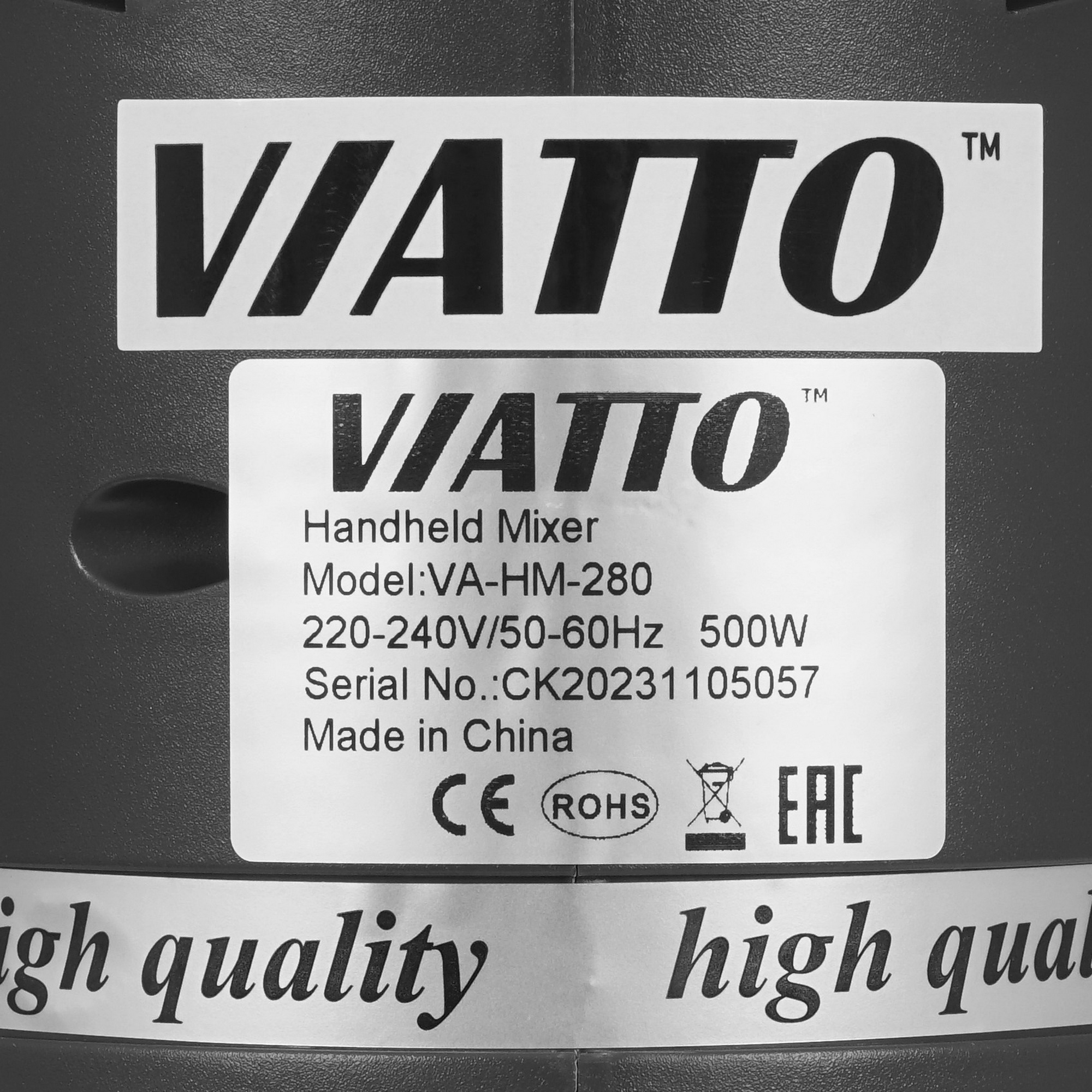 5069267 Блендер погружной Viatto VA-HM-280 серый STDN-0147869 - Вид №3