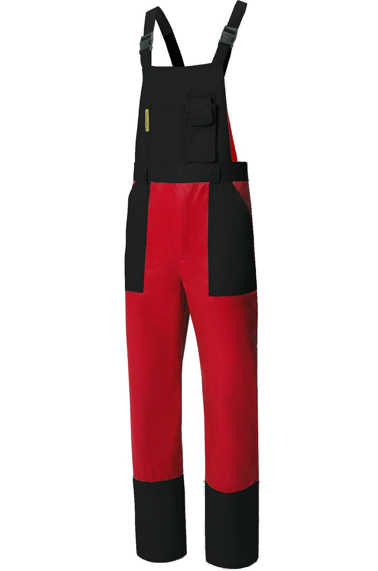 61466 Полукомбинезон "Мастер" красно-черный  Летняя спецодежда  размер 56-58/182-188 