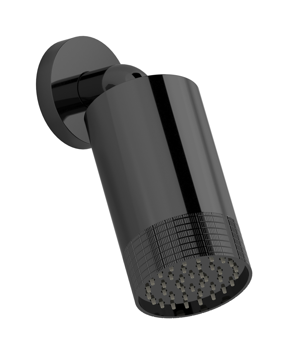 Верхний душ с Кронштейн для душа WE ARE IB rx085cs_2 Black Chrome Spot