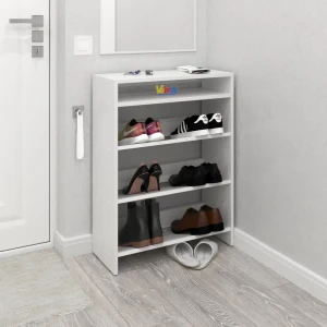 91588098 Шкаф для обуви Velardy Home Place 60x80x25 см 4 полки ЛДСП цвет белый матовый STLM-1454819