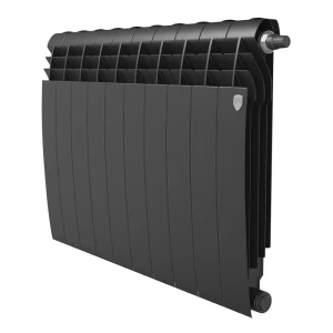 Радиатор секционный Royal Thermo Biliner 500/87 8 секций нижнее подключение биметалл черный 89391436 STLM-2028324