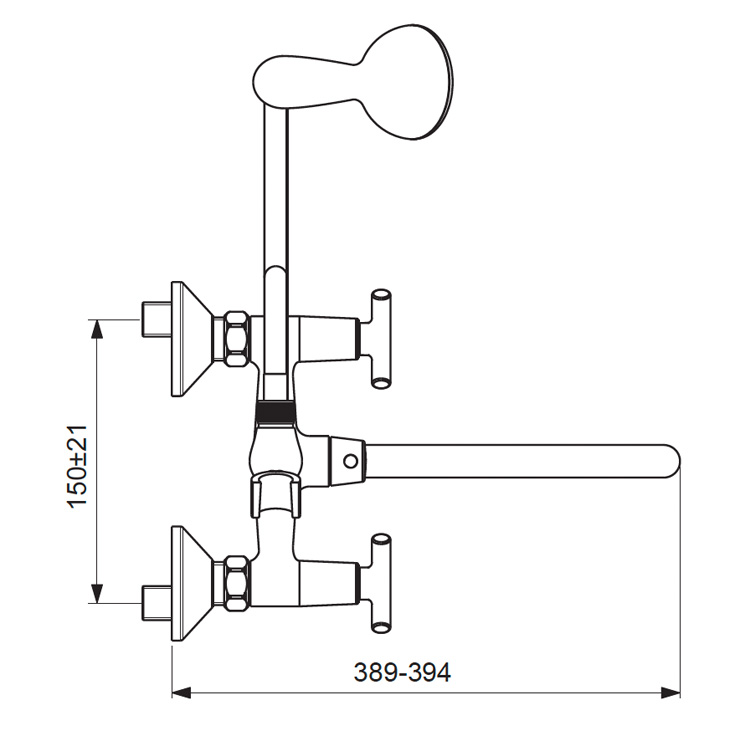 BA262AA Смеситель для ванны/душа VIDIMA TRINITY  - Вид №2