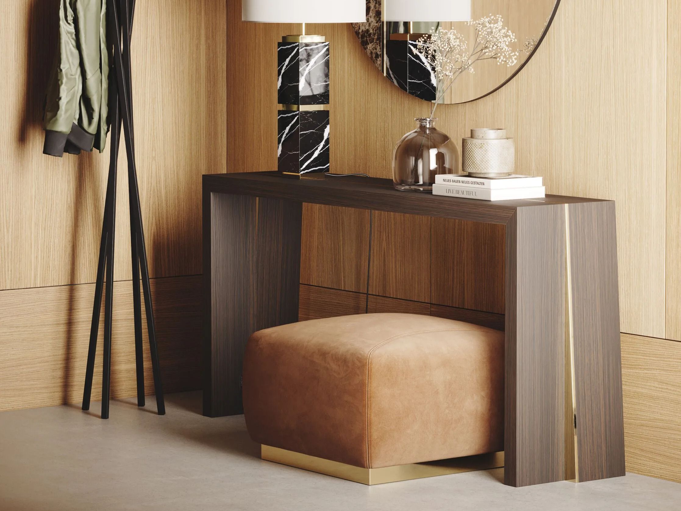 Кожаный квадратный пуф Laskasas MIKE ARCH-00108459 - Вид №3