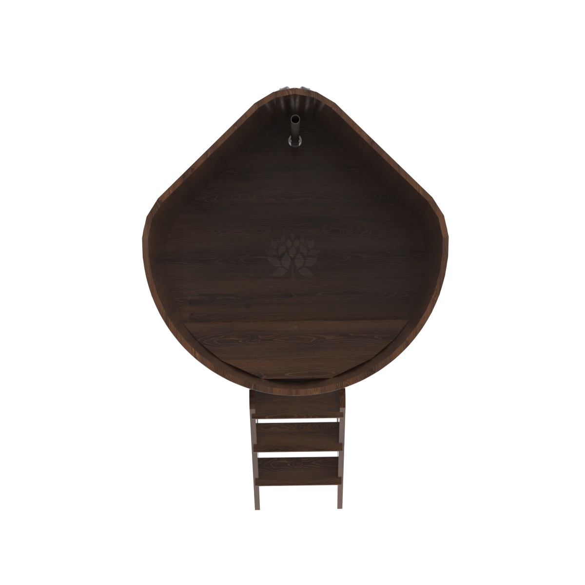 1358 Купель угловая из дуба 1,19х1,19х1,2 морёная Alyarus  - Вид №4