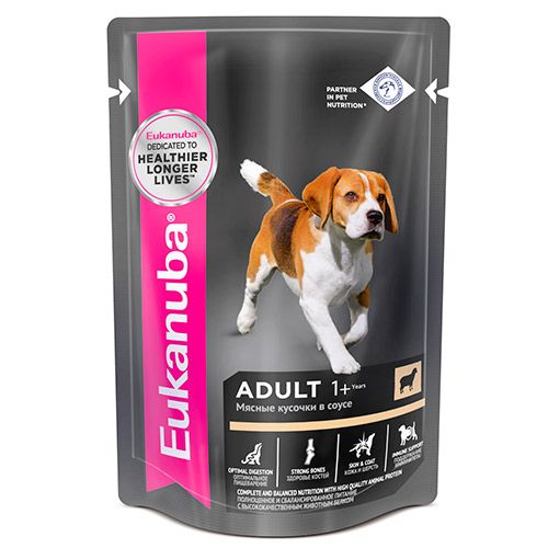 ПР0036748 Корм для собак ягненок в соусе конс. пауч 100г Eukanuba 