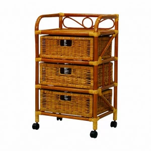 Комод с плетеными ящиками, ротанг Tower ЭКО ДИЗАЙН ПЛЕТЕНАЯ 009643 Бежевый