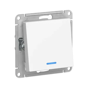 91586297 Переключатель встраиваемый Systeme electric AtlasDesign 247024 1 клавиша с подсветкой цвет белый STLM-1323760
