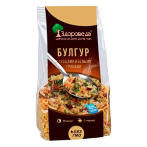 Булгур с белыми грибами и овощами Здороведа 250 г