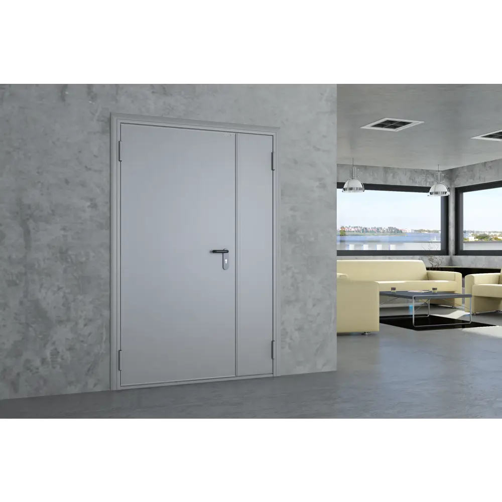 Дверь техническая 1550x2050 мм правая цвет светло-серый RAL7035 DOORHAN STLM-2162787 - Вид №3