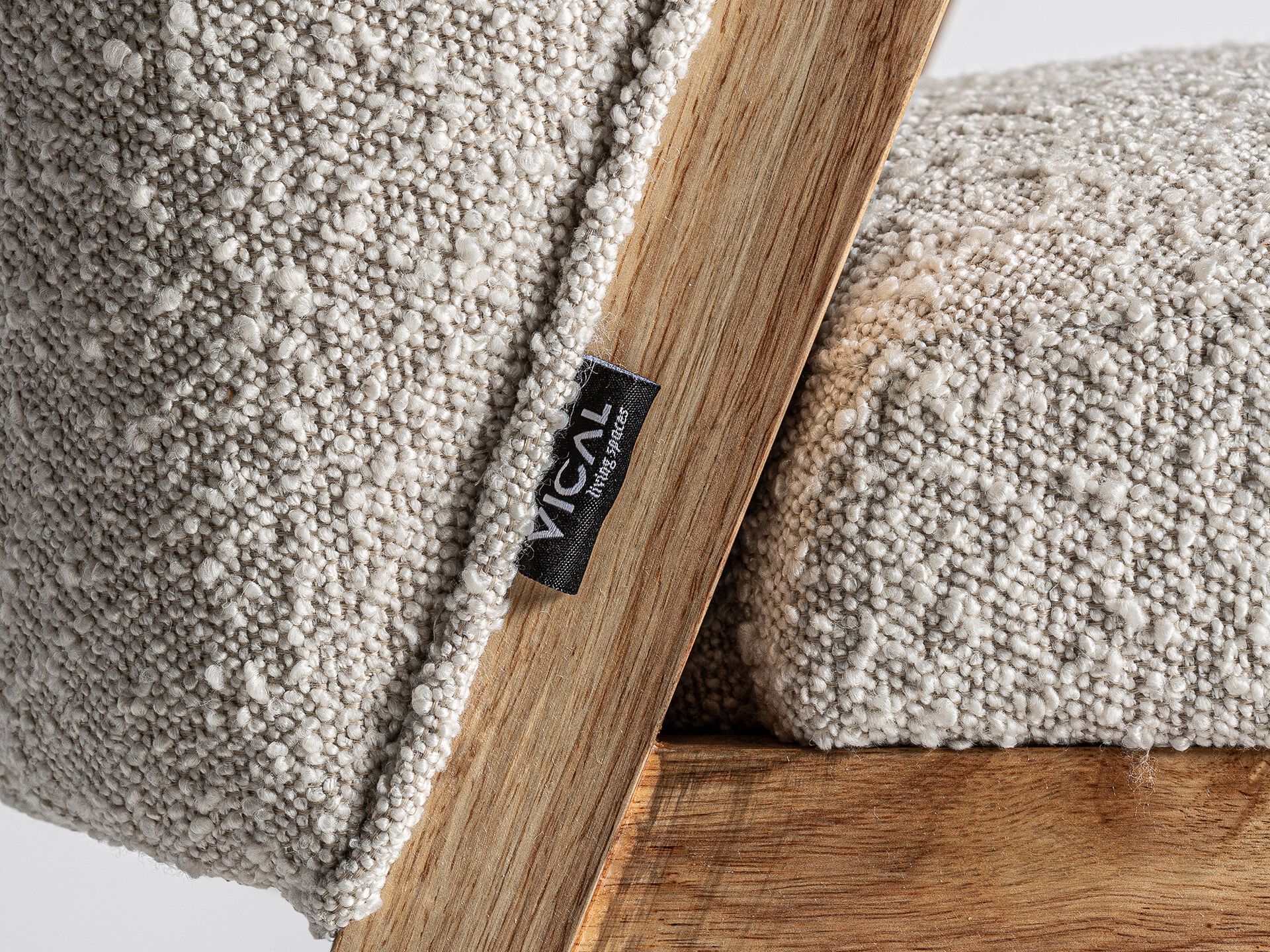 Мягкий стул из сосны Vical Home Prati Bouclé ARCH-00020724 - Вид №5