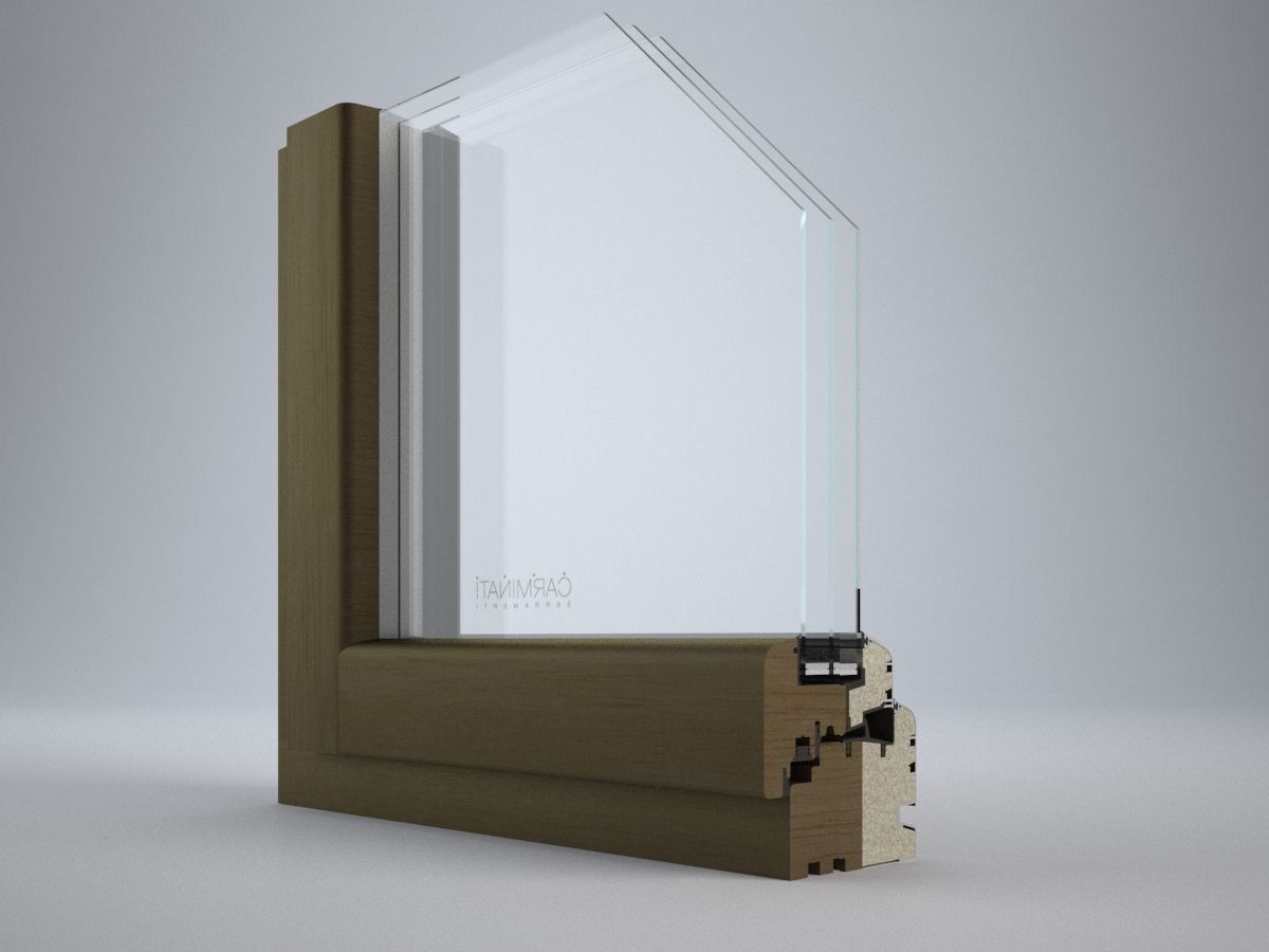 Копланарное окно из алюминия и дерева Carminati пассивный 120 ARCH-00009548 - Вид №2