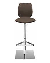 Uni 380M Барный стул поворотный со стальным основанием по центру и механизмом отдачи. Обивка из полипропилена. Et al. Uni