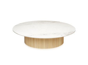 Низкий круглый журнальный столик