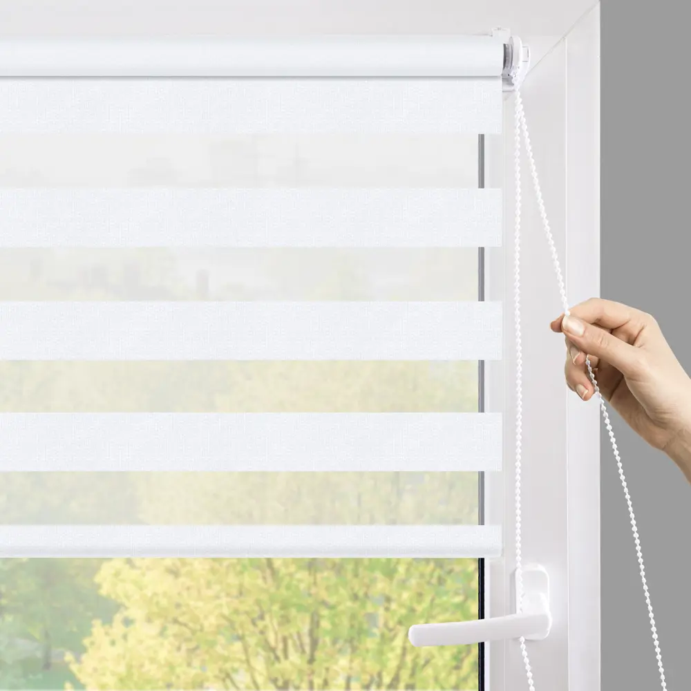 Штора рулонная день-ночь Сиберия 50x160 см белая MIAMOZA Промо 2025 STLM-2070183 - Вид №7