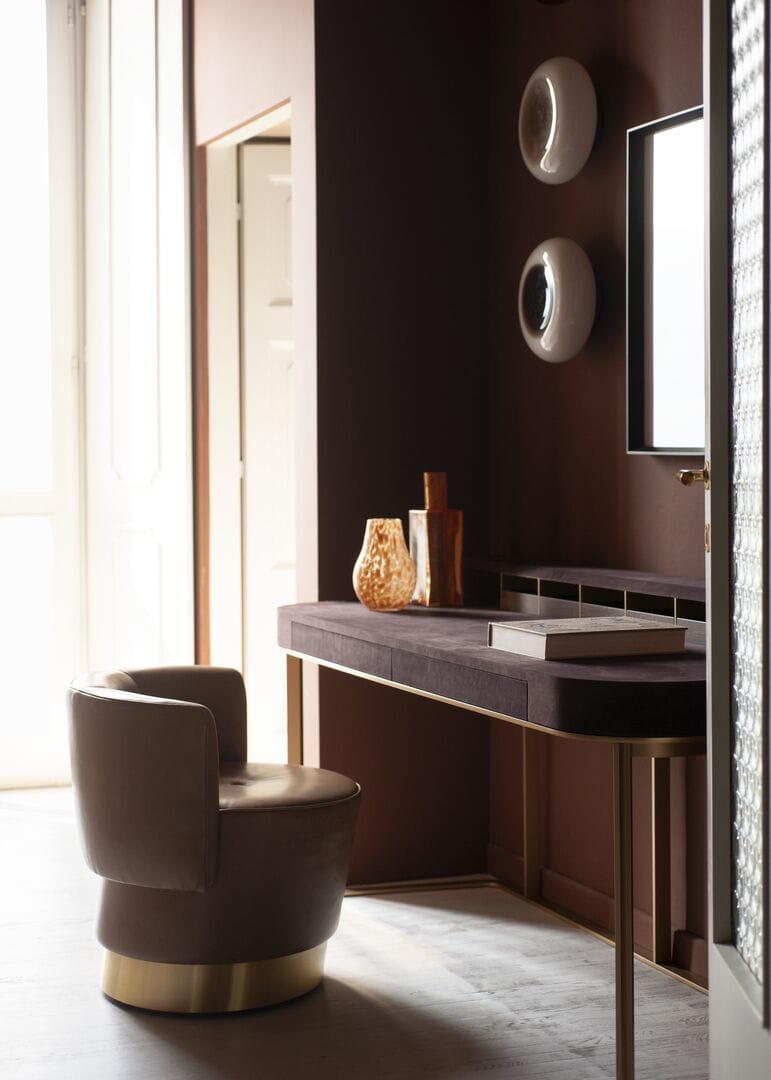 Кожаное вращающееся кресло с подлокотниками Baxter Anais ARCH-00046968 - Вид №3