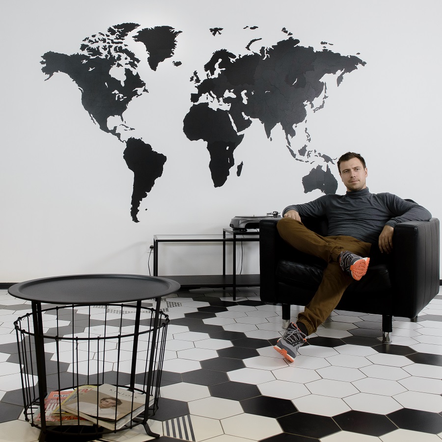 1805 Карта-пазл wall decoration giant, 280х170 см, черная Mimi  - Вид №1