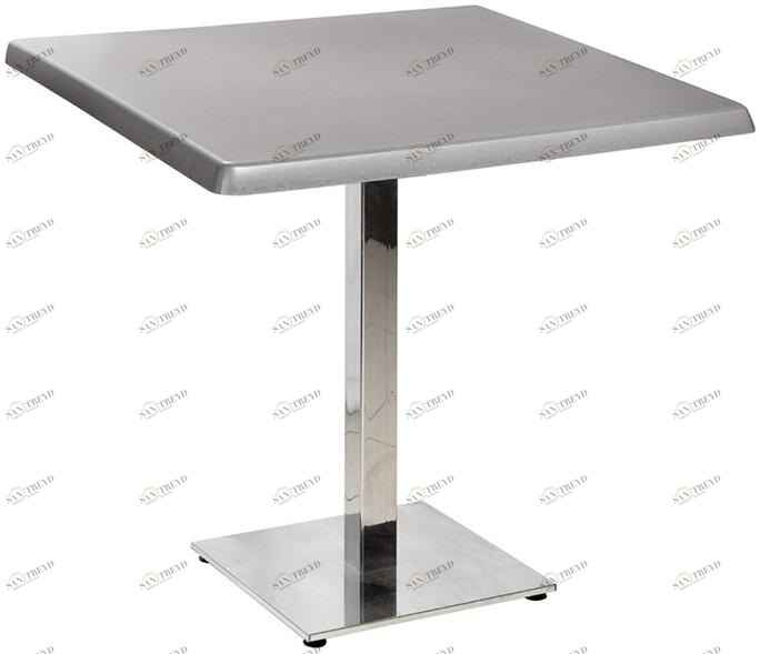 2528 Стол Harvey 80*80 Серебро R-HOME 140401+170505brushed_silver