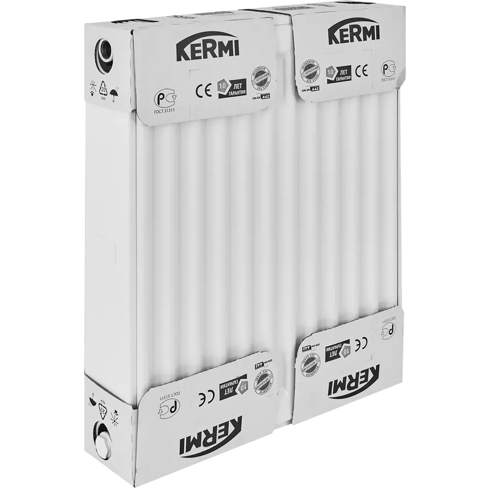 Радиатор панельный Kermi Profil FK0330301301N2Y 22 500x400 боковое подключение сталь белый STLM-2119461 - Вид №5