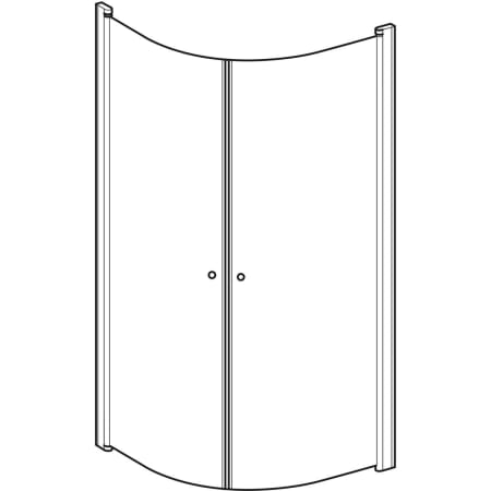 500.998.00.5 Угловая душевая перегородка IDO Showerama 10-4 Geberit  - Вид №1