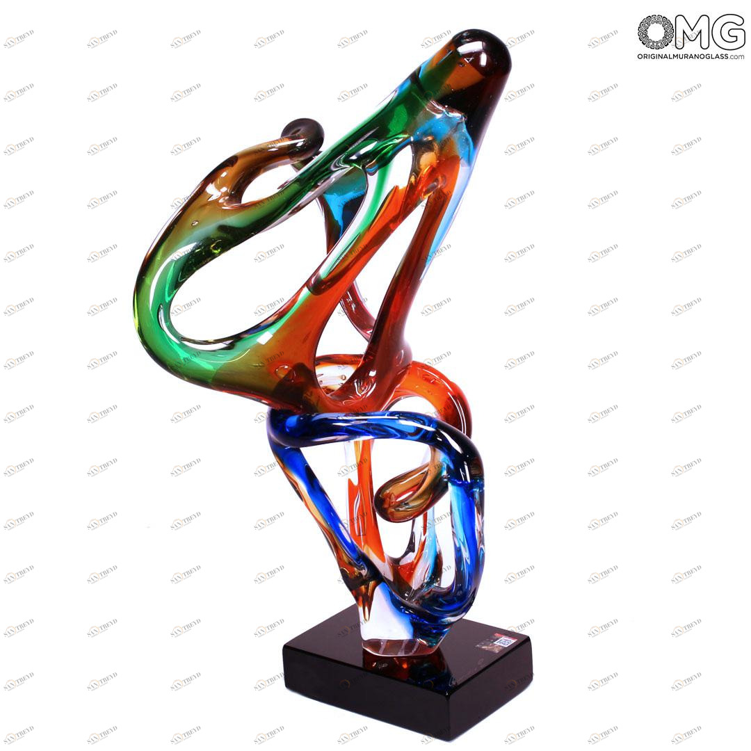 4576 ORIGINALMURANOGLASS Веном - Абстрактная скульптура - муранское стекло OMG 22 см 