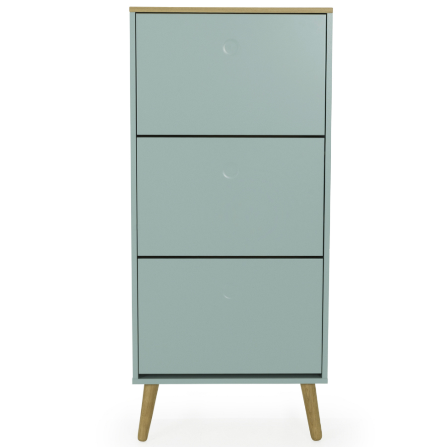 Шкаф для обуви Tenzo Dot, 128х57,5х24 см, дуб, светло-зеленый 1657676 - Вид №1