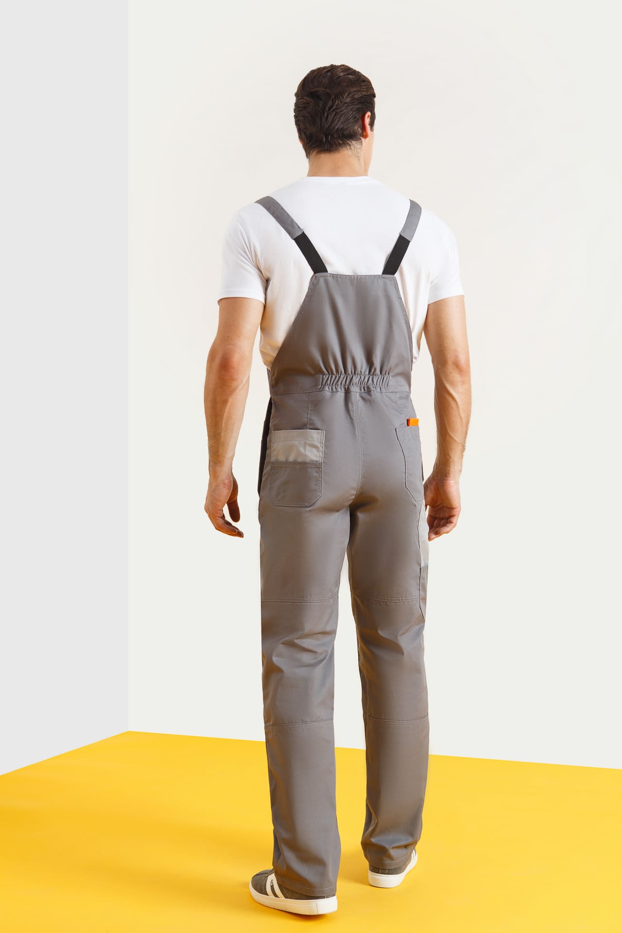 69438 Полукомбинезон "Профессионал-2" темно-серый со светло-серым  Летняя спецодежда  размер 64-66/170-176  - Вид №3