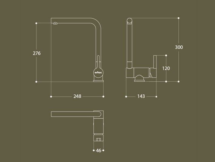 Подоконный кухонный смеситель Evhoc LEVIUS ARCH-00058717 - Вид №8