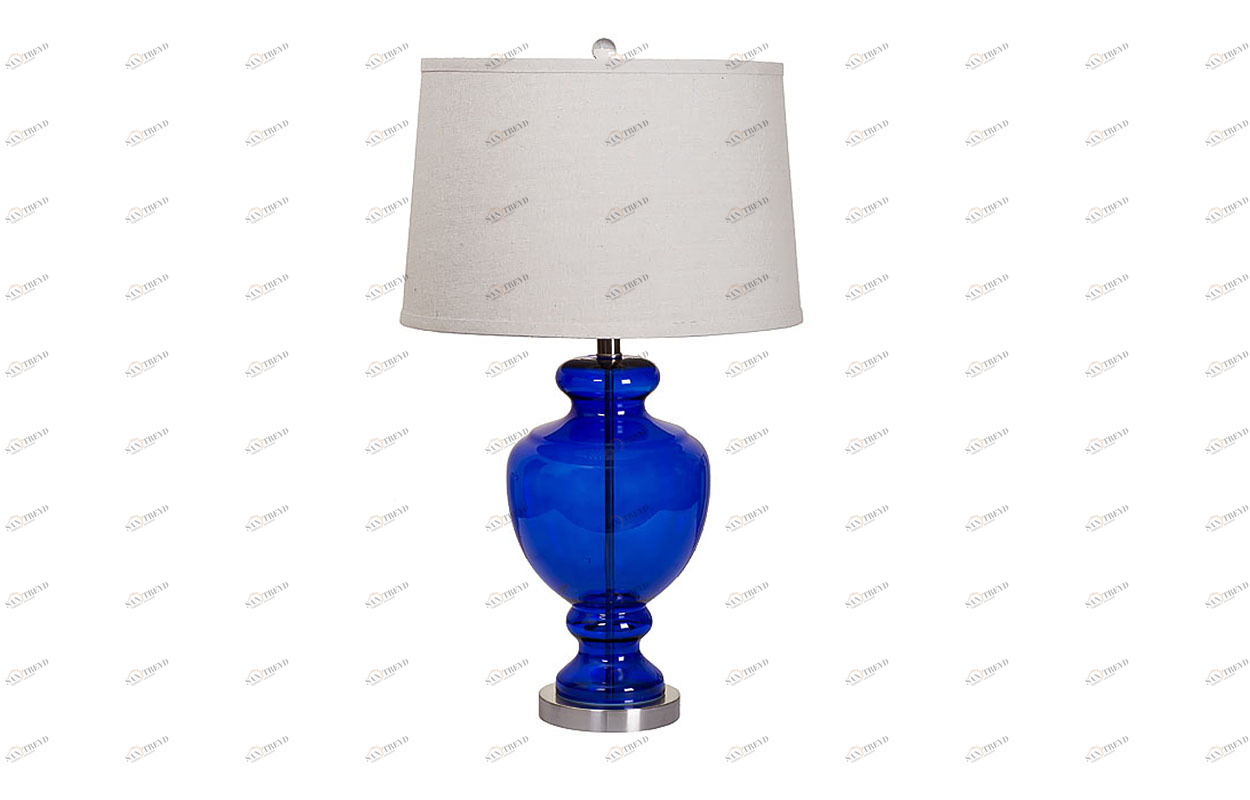 Лампа настольная Bester AQ-G1D GARDA DECOR ВАЗА 033826 Прозрачный;серебро;синий 