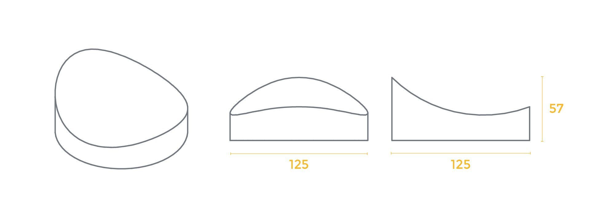 Наружное сиденье из пенопласта с покрытием SIXINCH CIRCLE LOUNGE ARCH-00075070 - Вид №11
