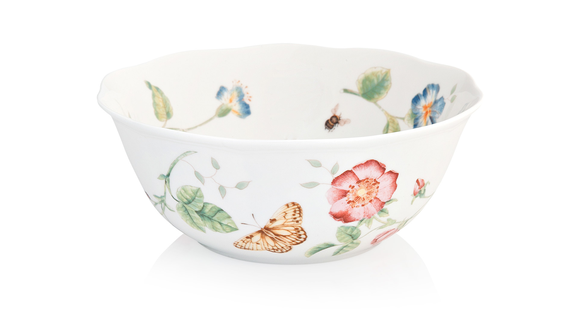 10524886 Lenox Салатник круглый Lenox "Бабочки на лугу" 17см Фарфор  - Вид №1