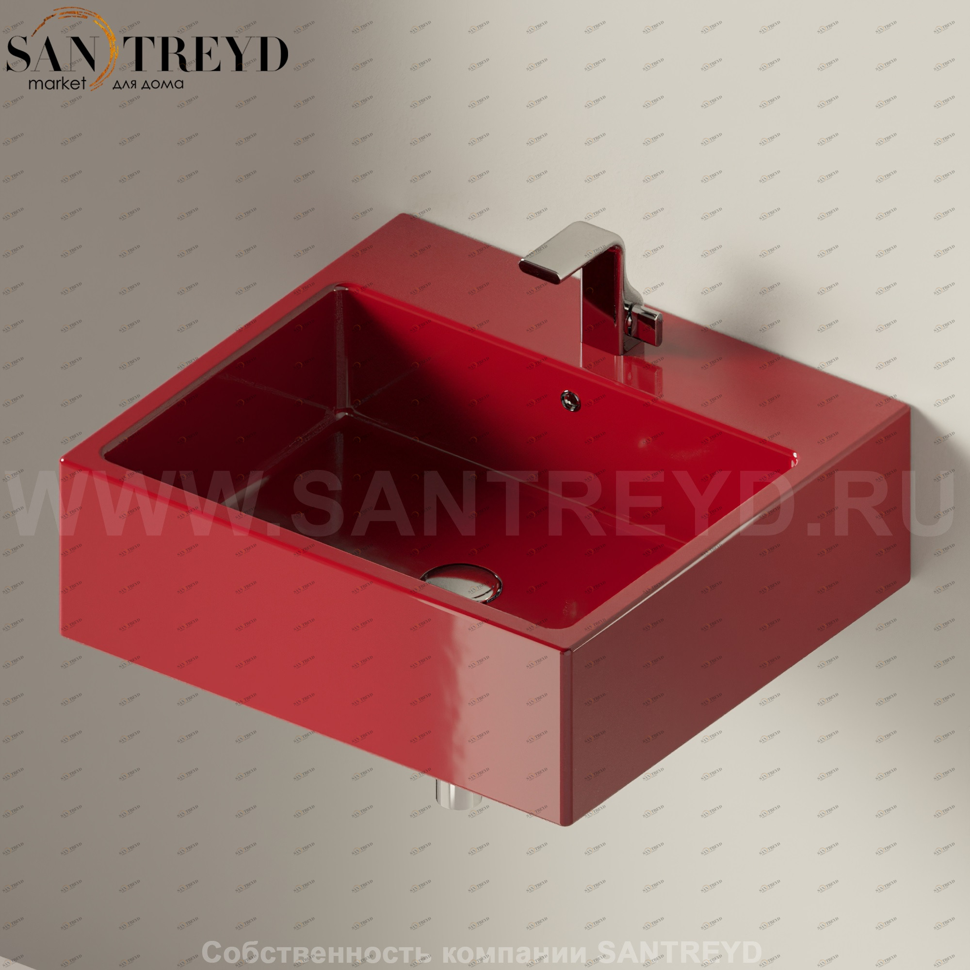 50523011 Подвесная раковина настенная прямоугольная Ceramica Flaminia Acquagrande