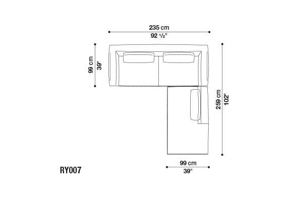 Угловой диван из ткани B&B Italia ARCH-00050600 - Вид №32