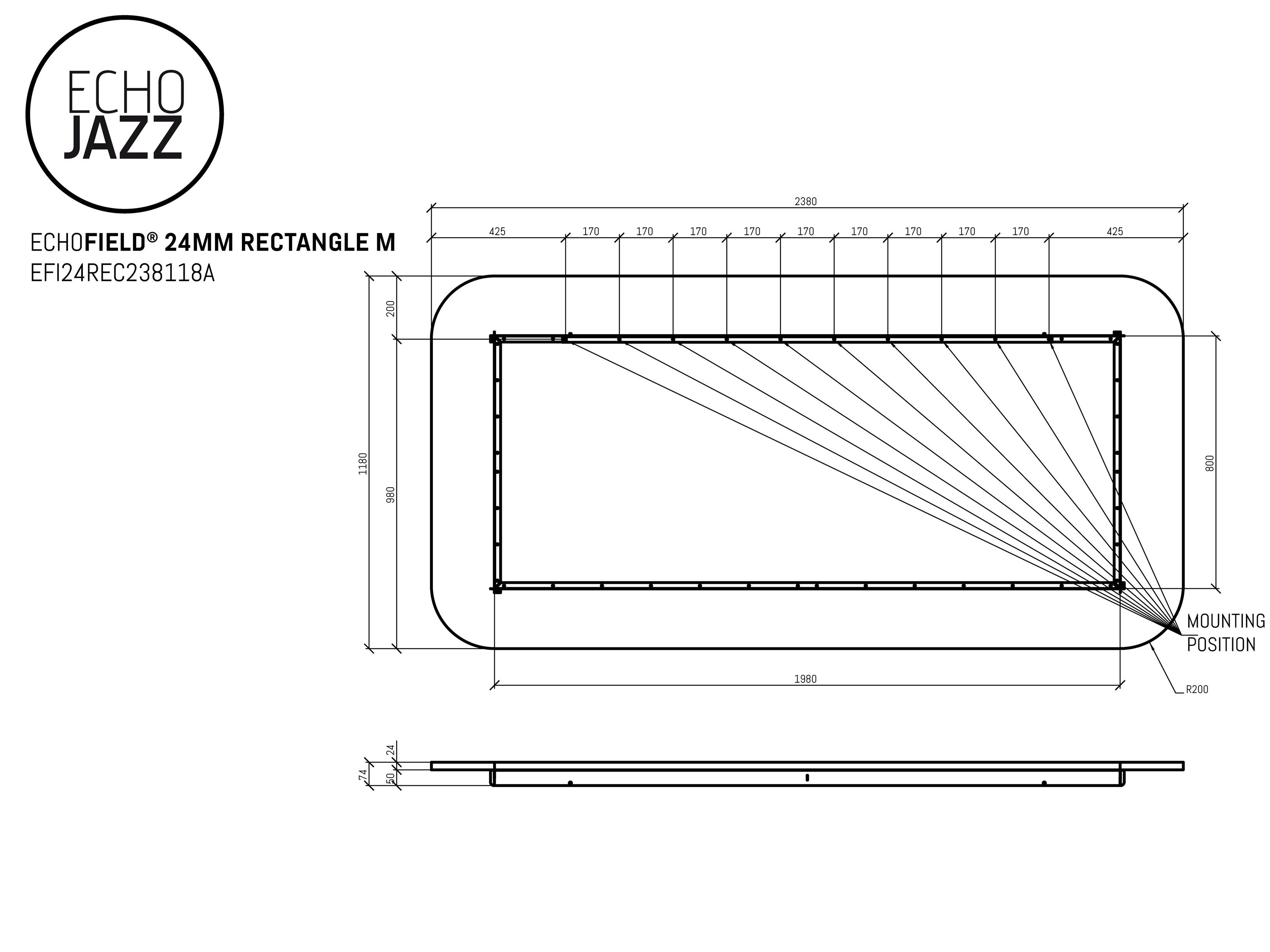 ПЭТ акустическая панель ECHOJAZZ ECHOFIELD® ARCH-00104512 - Вид №11