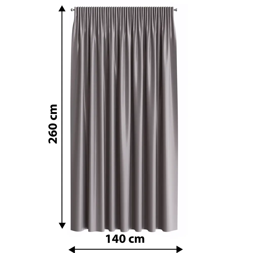 Штора на ленте 140x260 см цвет серо-бежевый GARDEN STLM-2076026 - Вид №5