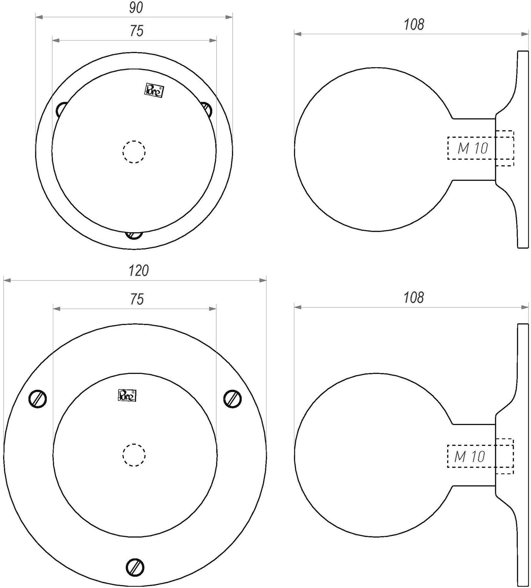 Dauby Дверная ручка Pure® 11762 - Вид №1