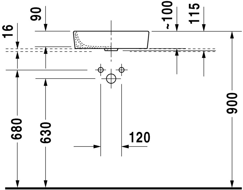 232144 Накладная раковина на столешницу  овальная Duravit Starck 2 - Вид №5
