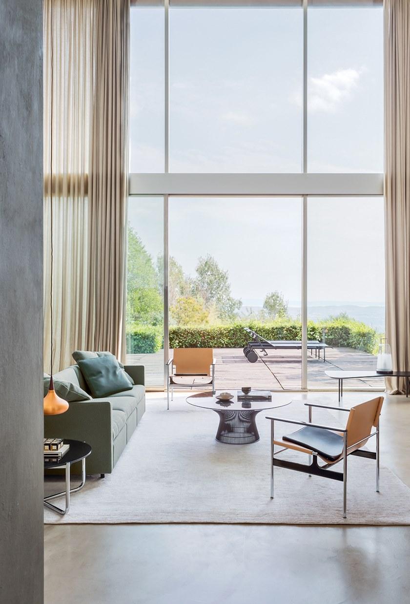 KNOLL Круглый журнальный столик из стали и хрусталя Platner sun-id-1377052 - Вид №2