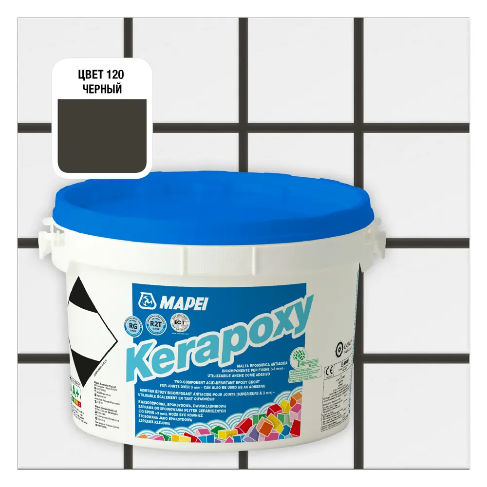 Затирка эпоксидная Mapei Kerapoxy N120 цвет чёрный 2 кг Без серии STLM-2154919