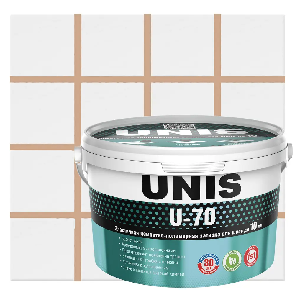 Затирка цементно-полимерная U-70 цвет латте 2 кг Unis STLM-2007685