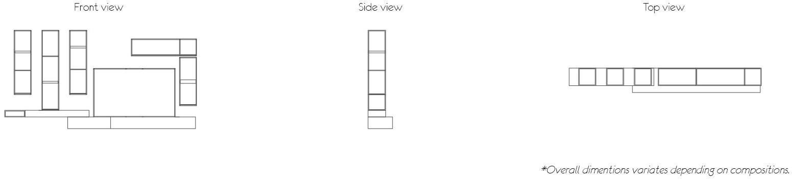 MORADA Модульная стенка для хранения из бука на заказ  Excelsior wu  - Вид №2