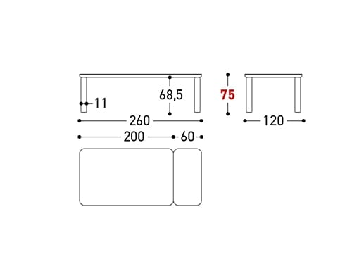 Выдвижной прямоугольный садовый стол Varaschin Customade ARCH-00061802 - Вид №13