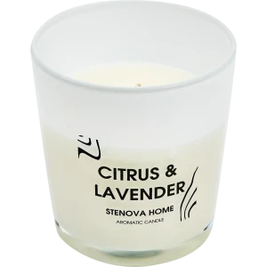 89354354 Свеча ароматизированная Citrus&Lavender фиолетовая 8.5 см STLM-0819903