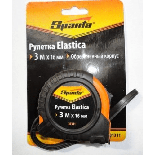 Рулетка Elastica 3мх16мм обрезиненный корпус Sparta 8214 - Вид №2