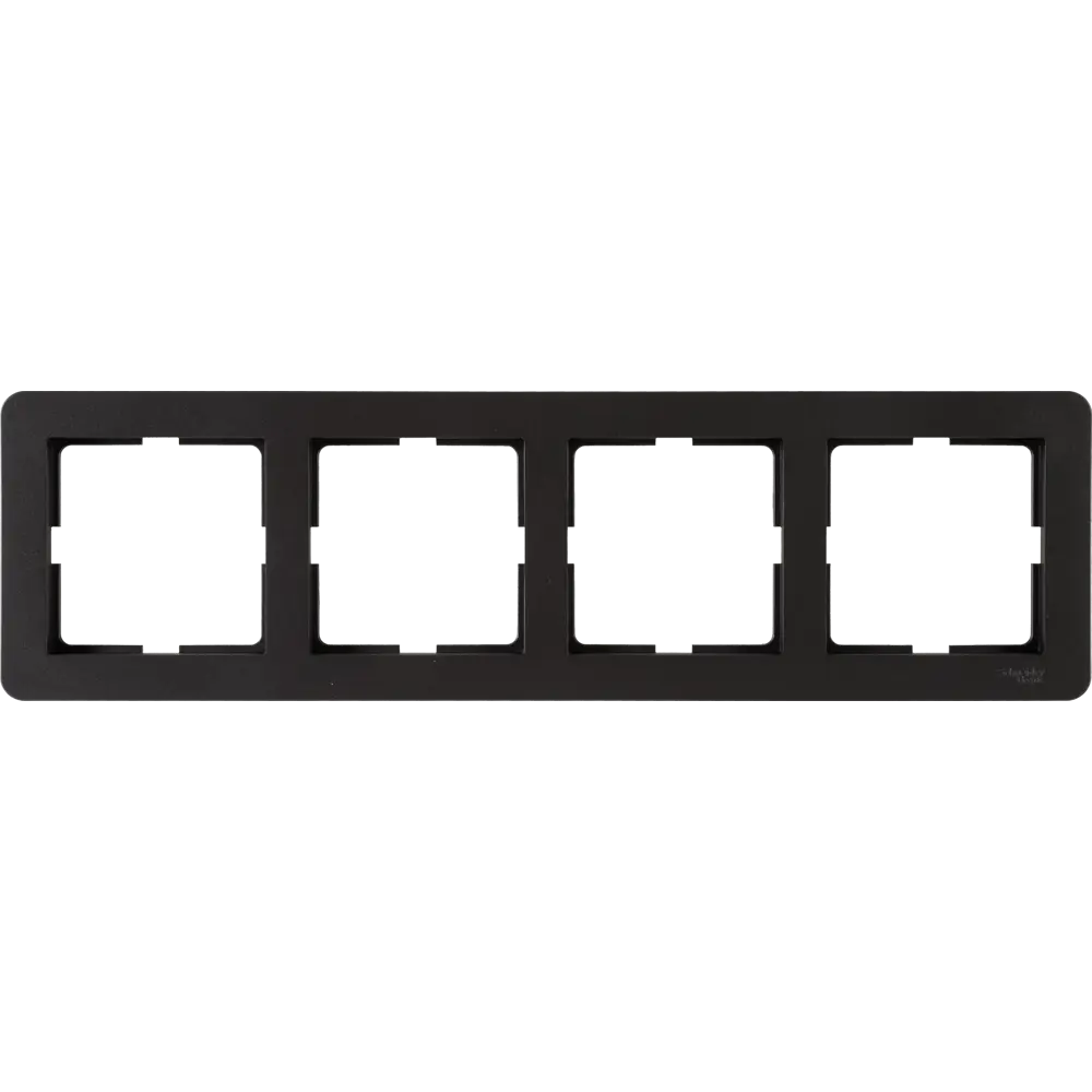 Рамка SYSTEME ELECTRIC W59 Deco для 4 розеток, графит 82593342 STLM-0030835