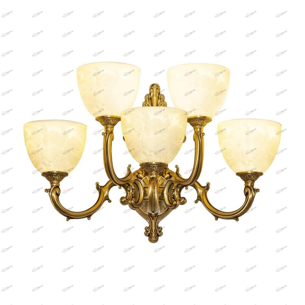 Бра настенное бежевое Bohemia Ivele 7214B15P Rose BOHEMIA IVELE ПОД СТАРИНУ 00-3889108 Бежевый 