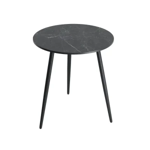 Стол кухонный Triniti 75x75x75 см круг металл цвет черный мрамор 89377846 STLM-2158112