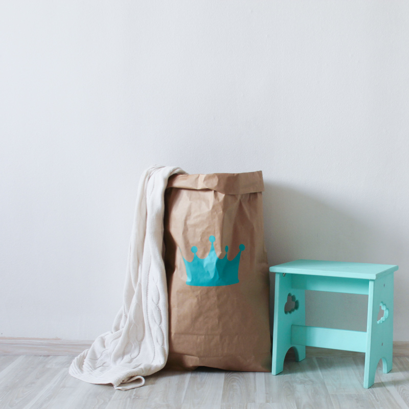 Эко-мешок для игрушек Big Crown из крафт бумаги VAMVIGVAM  282071 Белый;бежевый Santreyd  - Вид №2